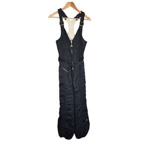 Gerry Vintage 70's Woman's Black Snow Bibs Size Medium Ski Bunny